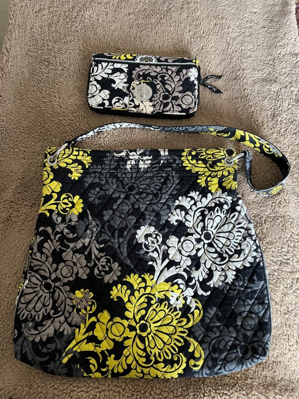 Vera Bradley Quilted Purse and Wallet Set
